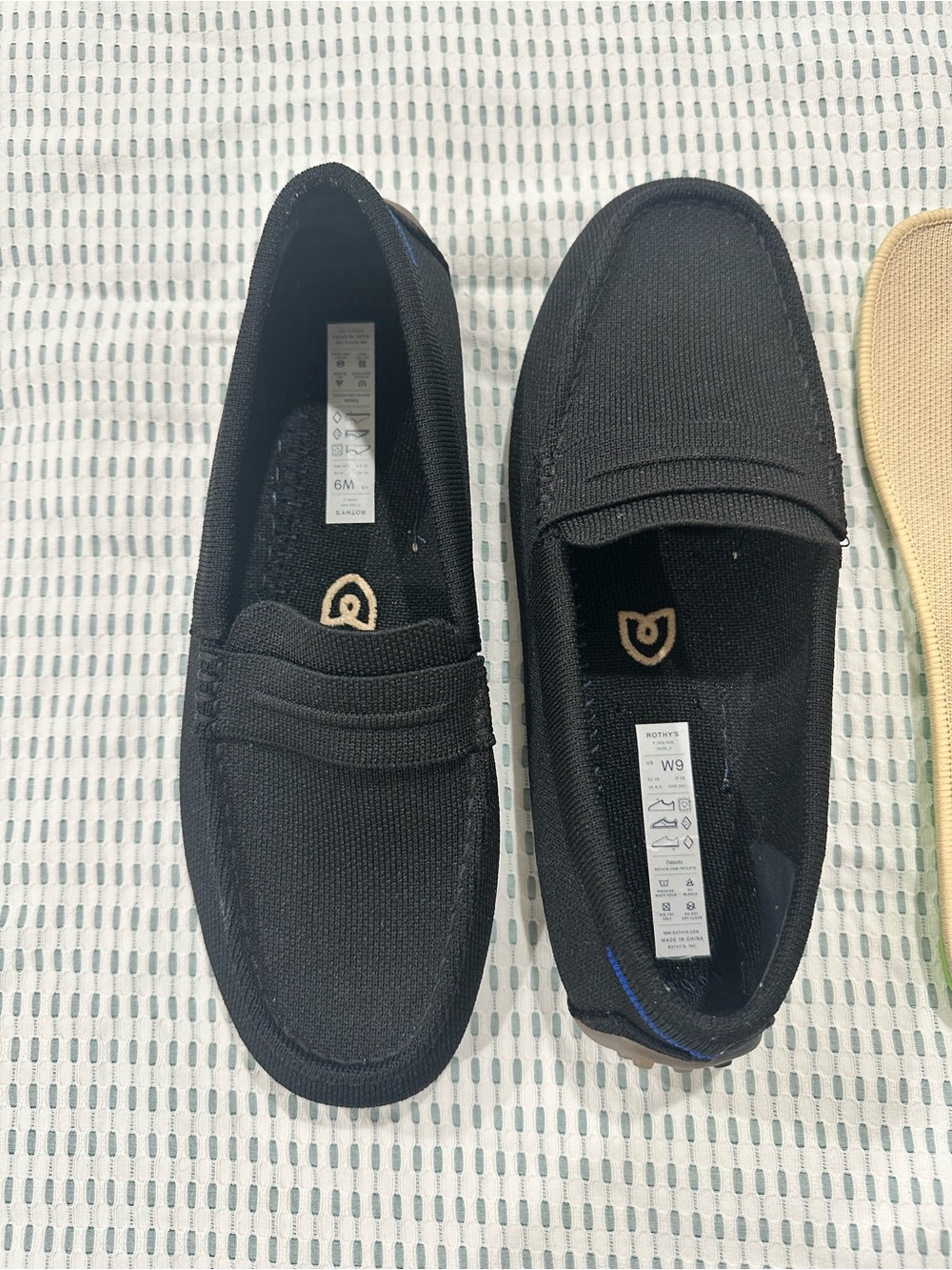 Rothy's Black Knit Slip-On Loafers
